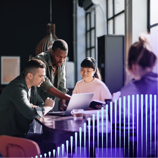 people learning on a laptop