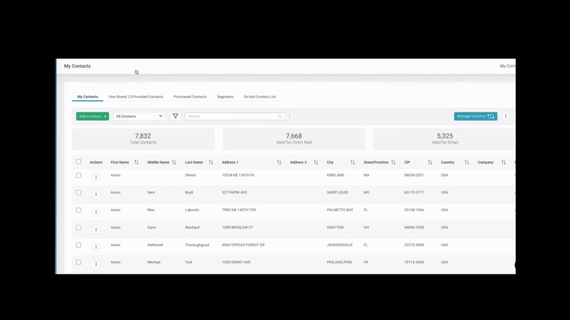 Ansira Connect gif showing dashboard
