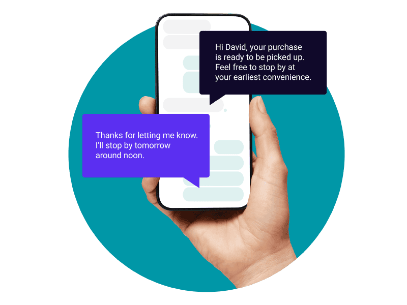 Smart phone with message exchange