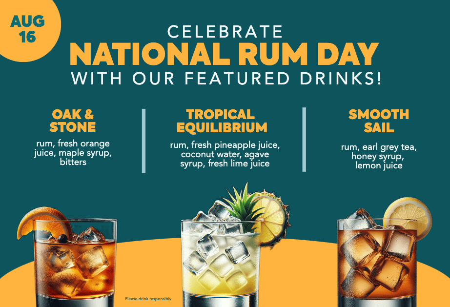 National Rum day menu ad