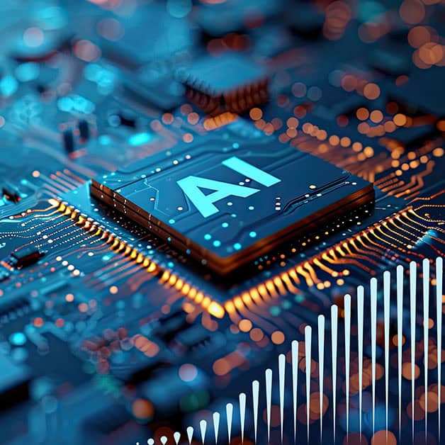 AI tile on circuit board