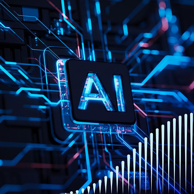 Futuristic AI tile