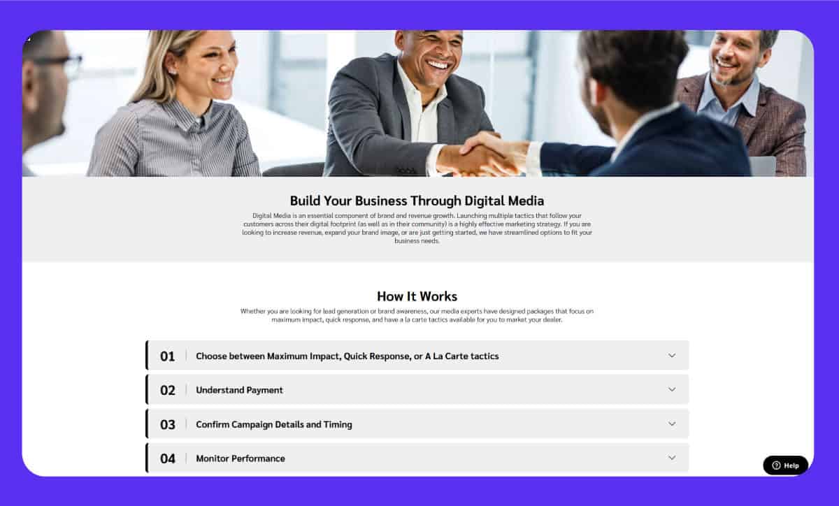 Ansira Attract dashboard screenshot