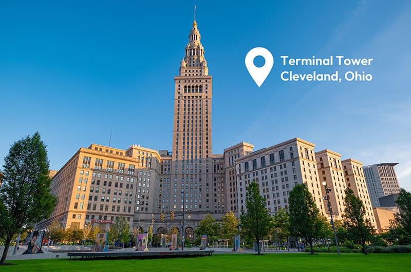 The Terminal Tower in Cleveland, Ohio