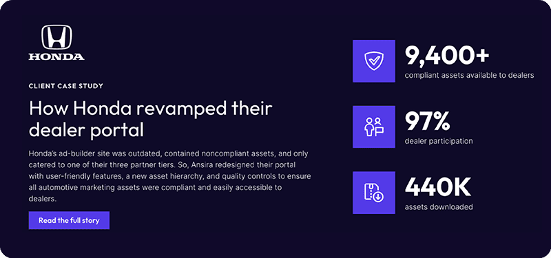 How Honda revamped their dealer portal case study