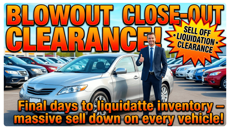 AI-generated clearance sale advertisement