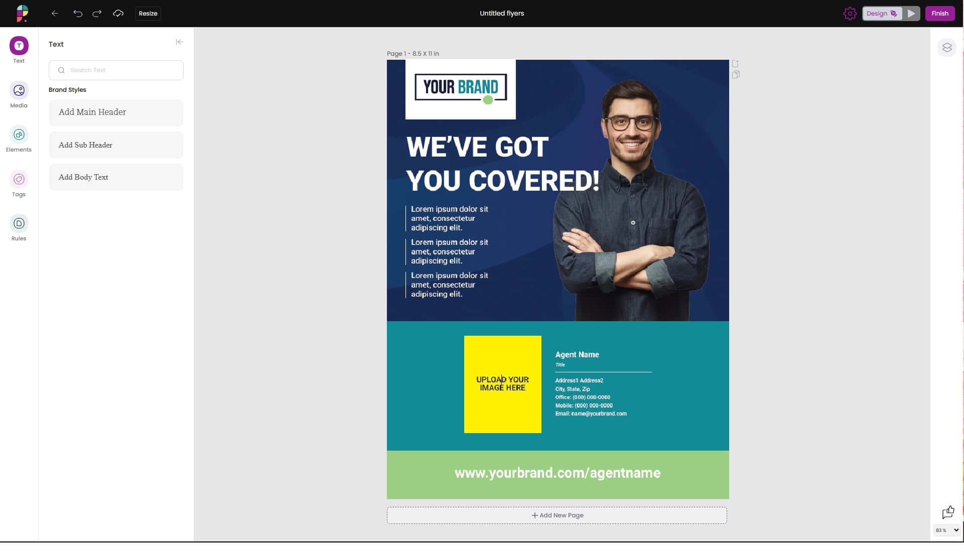 Ansira Create template builder