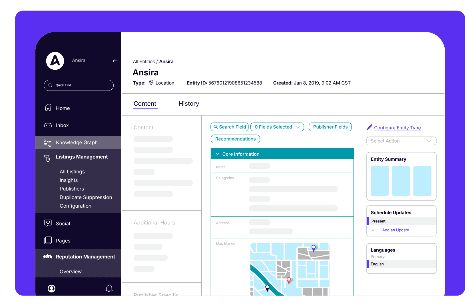 Business listings management