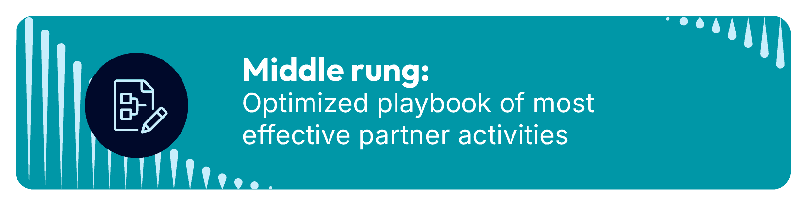 Middle rung: Optimized playbook of most effective partner activities