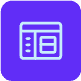 A purple icon of a website screenshot example