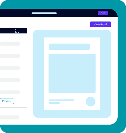 A screenshot of the Design Builder in Ansira Create. Shows the part of the marketing compliance platform that allows partners to use templates to customize their asset needs.