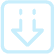 Blue icon of an arrow pointing downwards